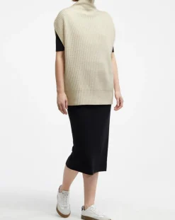 Galeries Lafayette Pulls|Pull en Laine & Cachemire col montant Shanghai écru