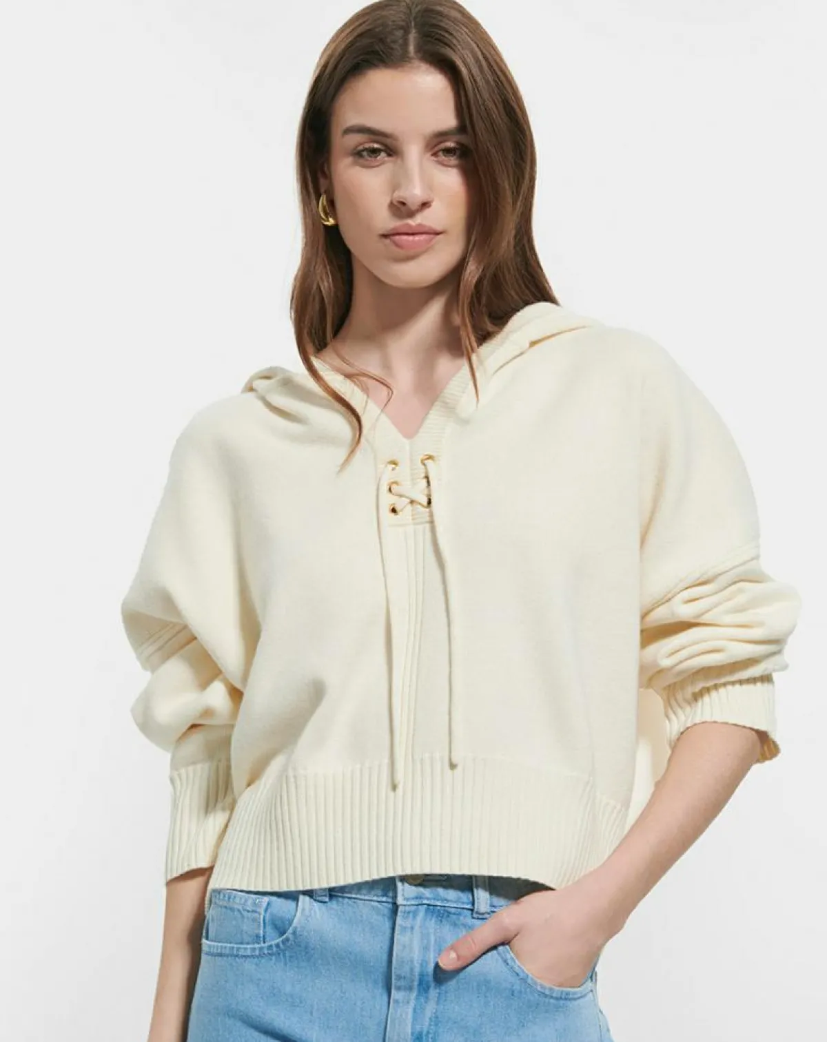 Zapa Pulls|Pull en Laine & Coton Nicky ecru
