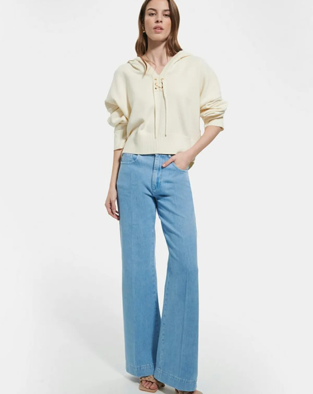 Zapa Pulls|Pull en Laine & Coton Nicky ecru