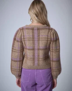 Manoush Pulls|Pull en Laine & Mohair mélangés Maille Carreaux unique