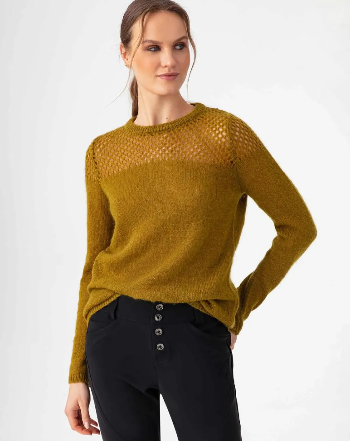 Indies Pulls|Pull en Laine & Mohair mélangés Cleo curry