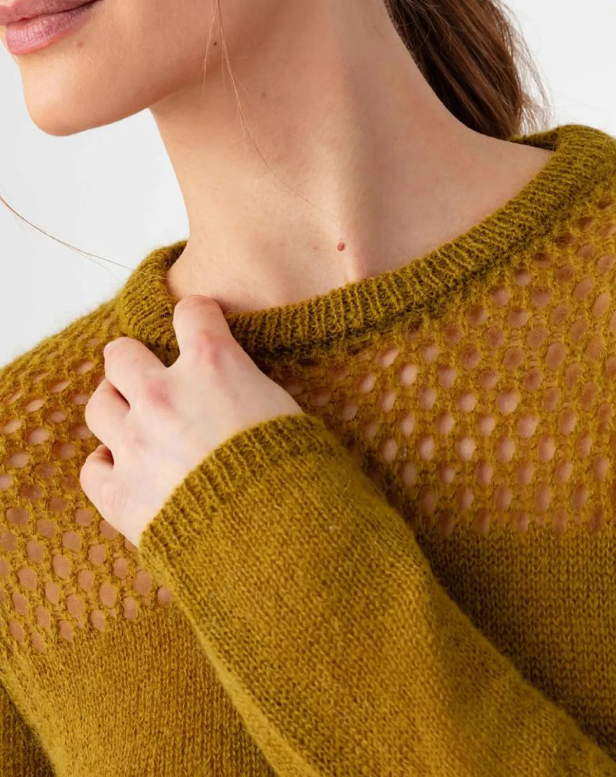 Indies Pulls|Pull en Laine & Mohair mélangés Cleo curry