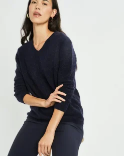 Lauren Vidal Pulls|Pull en Laine & Mohair mélangés Seven encre