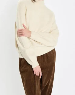 Marc O'Polo Pulls|Pull en Laine bouclée col cheminé écru