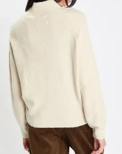 Marc O'Polo Pulls|Pull en Laine bouclée col cheminé écru