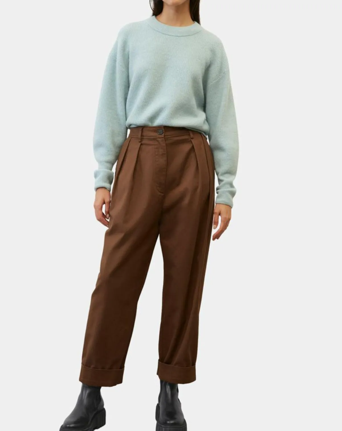 Marc O'Polo Pulls|Pull en Laine mélangée & Alpaga bleu clair