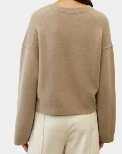 Marc O'Polo Pulls|Pull en Laine mélangée col V marron clair