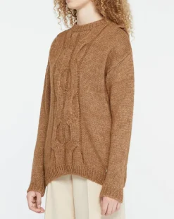 Yerse Pulls|Pull en Laine mélangée Elion marron