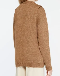 Yerse Pulls|Pull en Laine mélangée Elion marron