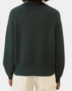 Marc O'Polo Pulls|Pull en Laine mélangée manches raglans vert foncé