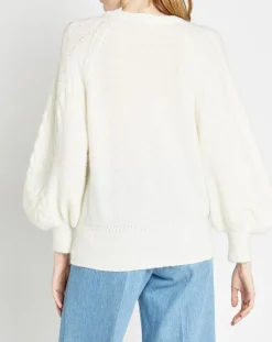 Caroll Pulls|Pull en Laine mélangée Natalia écru