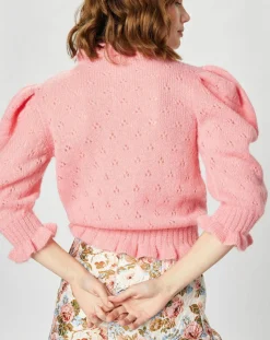 Manoush Pulls|Pull en Mohair & Alpaga mélangés Chamallow rose
