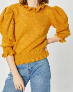 Manoush Pulls|Pull en Mohair & Alpaga mélangés Chamallow ocre