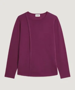 Rodier Pulls|Pull Frieda 100% laine col rond violet cassis