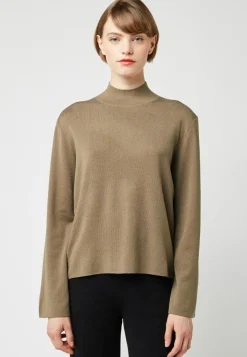 Rodier Pulls|Pull Garance col montant marron camel