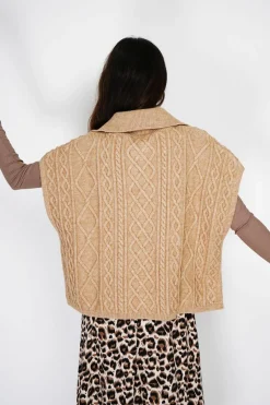 C&Jo Pulls|Pull large à capuche en Cachemire mélangé camel