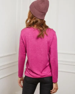 Fleur de cachemire Pulls|Pull Laury fushia