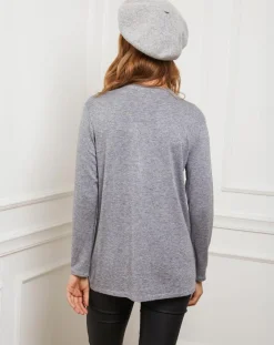 Fleur de cachemire Pulls|Pull Laury gris