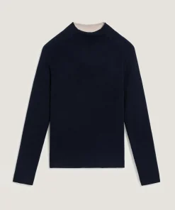 Rodier Pulls|Pull Liesse double face bleu nuit