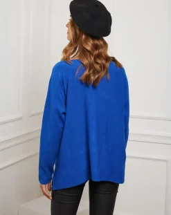 Fleur de cachemire Pulls|Pull Linoi bleu roi