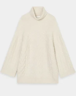 Marc O'Polo Pulls|Pull long en Laine mélangée torsades écru