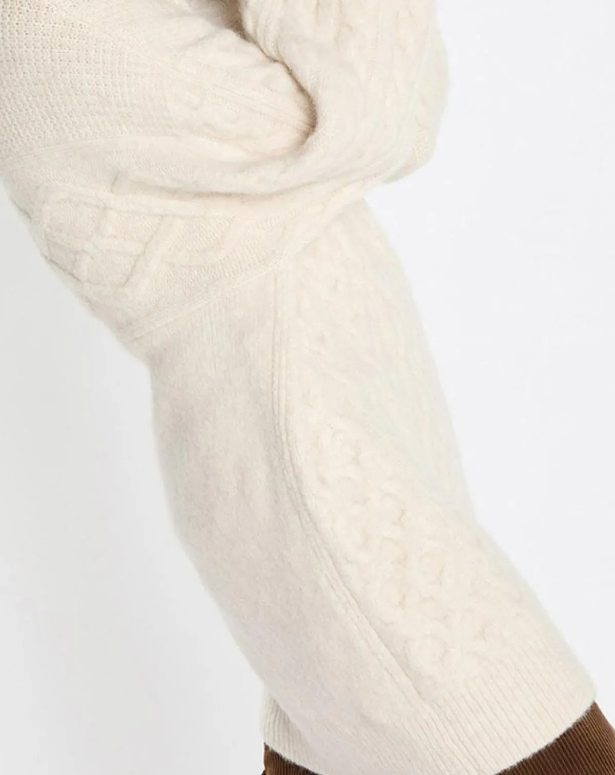 Marc O'Polo Pulls|Pull long en Laine mélangée torsades écru