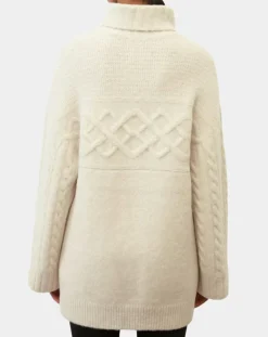 Marc O'Polo Pulls|Pull long en Laine mélangée torsades écru