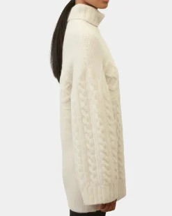 Marc O'Polo Pulls|Pull long en Laine mélangée torsades écru