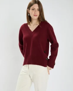 Zapa Pulls|Pull Nin bordeaux