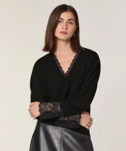 Rodier Pulls|Pull Nora en Laine noir