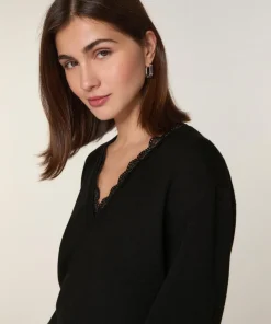 Rodier Pulls|Pull Nora en Laine noir