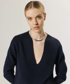 Rodier Pulls|Pull Perséphone en laine col V profond noir