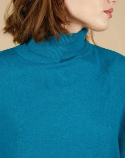 Cashmere Tribu Pulls|Pull poncho 100% Cachemire Lola col roulé agami