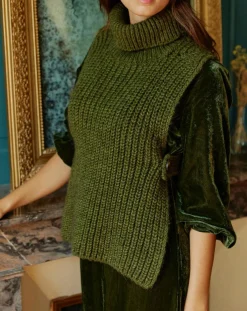 Lauren Vidal Pulls|Pull poncho en Alpaga mélangé Billie mousse