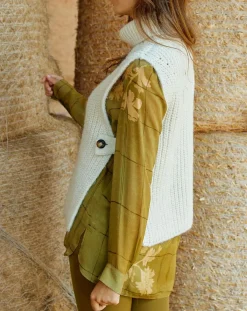 Lauren Vidal Pulls|Pull poncho en Alpaga mélangé Billie écru