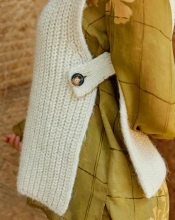 Lauren Vidal Pulls|Pull poncho en Alpaga mélangé Billie écru