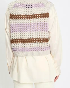 Marc O'Polo Pulls|Pull sans manches 100% Laine Tricot multicolore