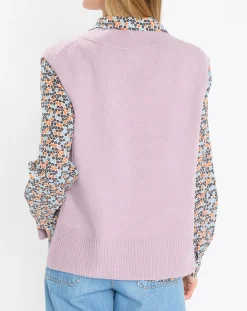 Marc O'Polo Pulls|Pull sans manches en Laine mélangée violet clair