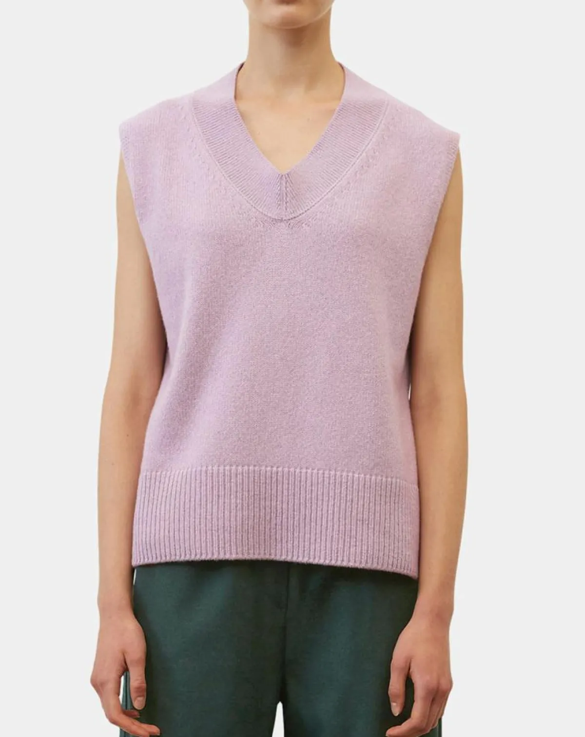 Marc O'Polo Pulls|Pull sans manches en Laine mélangée violet clair