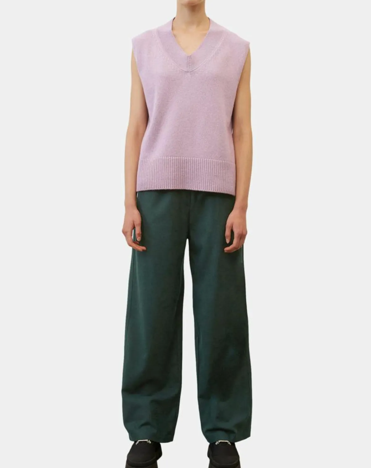 Marc O'Polo Pulls|Pull sans manches en Laine mélangée violet clair