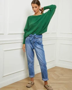 Fleur de cachemire Pulls|Pull Sarah vert