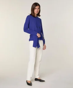 Rodier Pulls|Pull Saxa 100% Laine Col Satin bleu outremer