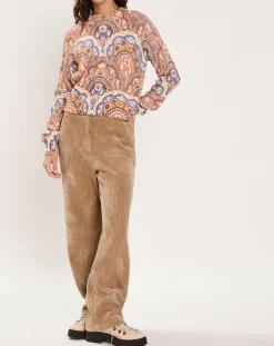 Manoush Pulls|Pull Torsade imprimé violet/multicolore