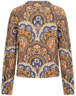 Manoush Pulls|Pull Torsade imprimé violet/multicolore