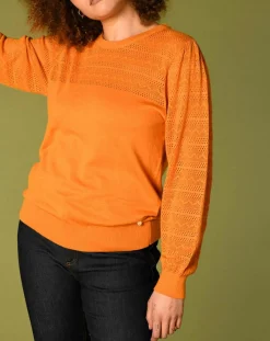 Harris Wilson Pulls|Pull Virginie motifs ajourés tournesol