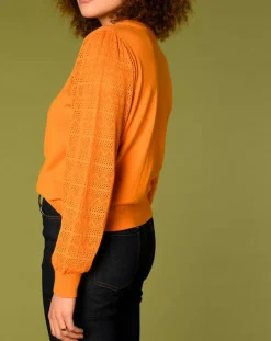 Harris Wilson Pulls|Pull Virginie motifs ajourés tournesol