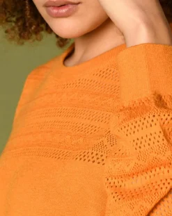 Harris Wilson Pulls|Pull Virginie motifs ajourés tournesol