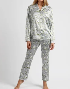 Admas Lingerie, Nuit|Pyjama Chemise & Pantalon Selena gris