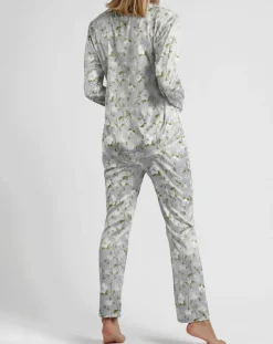 Admas Lingerie, Nuit|Pyjama Chemise & Pantalon Selena gris