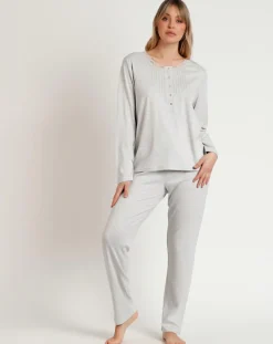 Admas Lingerie, Nuit|Pyjama Classic Soft Mod A gris chiné